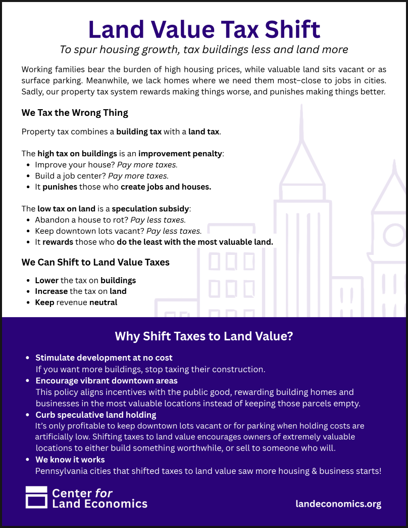 Land Value Tax Shift One-Pager preview