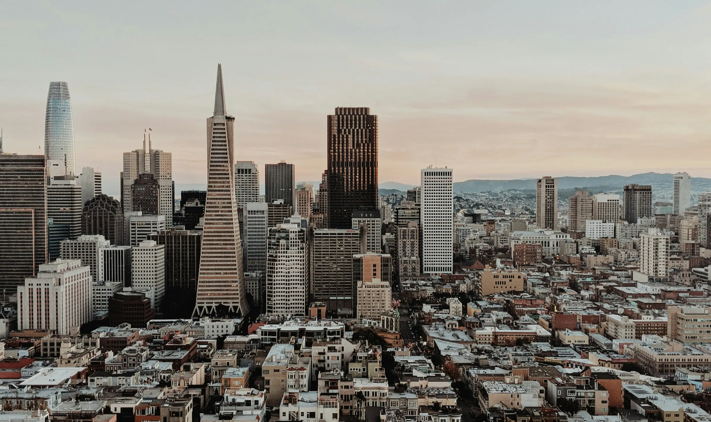 Aerial view of the San Francisco skyline